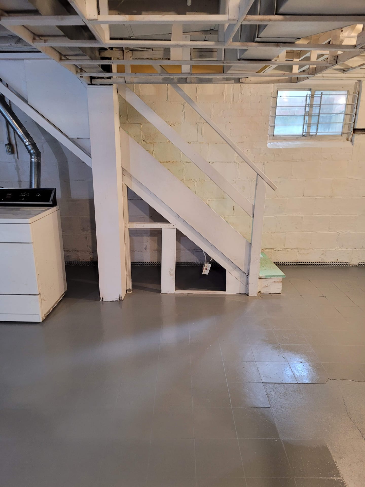 Basement Masonry Abatement — Sanitized concrete foundation walls treated with anti-microbial barrier coatings.